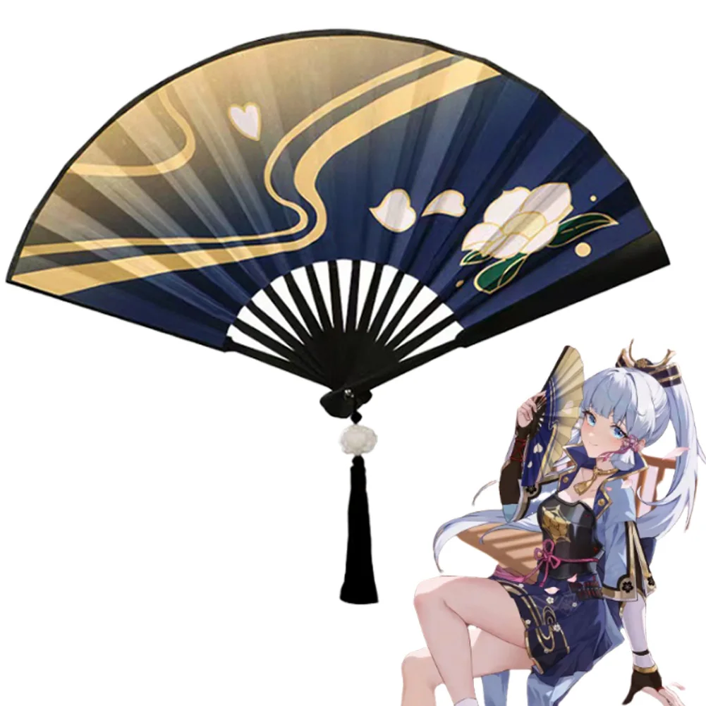 

Fantasia Kamisato Ayaka Folding Fan Anime Game Genshin Impact Cosplay Disfraz Costume Accessories Women Halloween Props Gifts