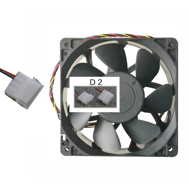 CPDD QFR1212EHE 12V 1.5A 12038 Cooling Fan 120X120X38MM 197.2CFM 4000RPM High Speed Cooling Fan for Computer Case Server