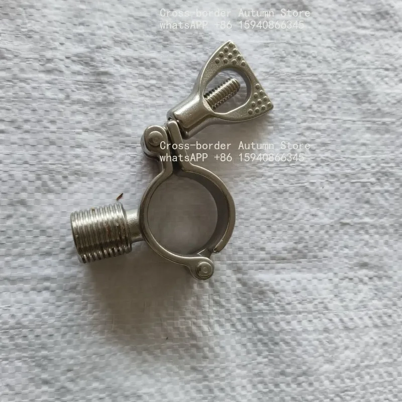 304 Stainless Steel Clamp Type External Thread Shank Precision Cast Pipe Bracket, Water Pipe, Clamp Card
