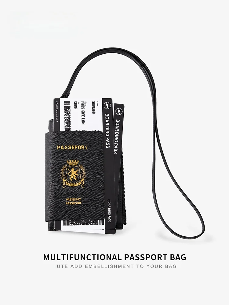 

Кошелек для паспорта Hanrted, многофункциональная сумка для хранения документов, встроенный дорожный зажим для тита, кожаные товары для путешествий