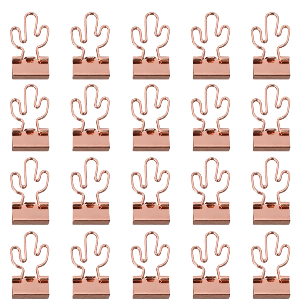 20 Pcs Financial Invoice Clips Metal Binder Paper Clamps Office Organizing Folder School Professional Lightweight