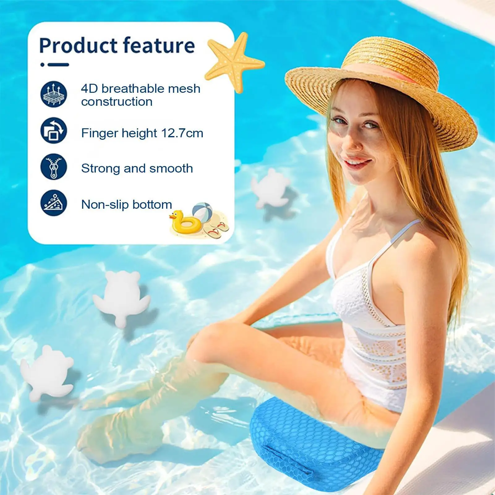 Hot Tub Seats for Adults Hot Tub Seat for Spa Elderly Sitting Quick Sink Mat Non-Slip Pad Without Float for Pool Backyard