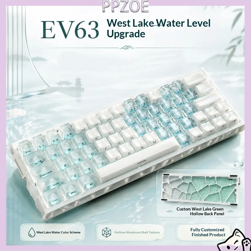 IQUNIX EV63 West Lake Water Full Mod Magnetic Switch Keyboard,60% Aluminum Custom Hall Effect Gaming Keyboard,8K Polling Rate
