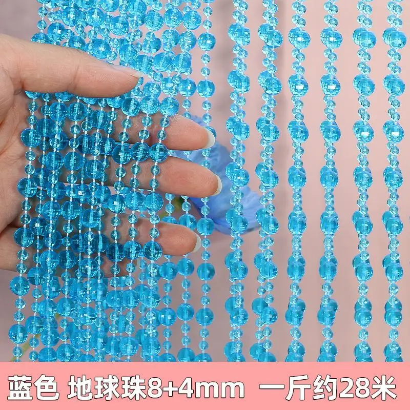 Crystal Chain Wedding Ceiling Bead Curtain for Background Stage Decor DIY Material for Handmade Doll Necklace Craft Supply
