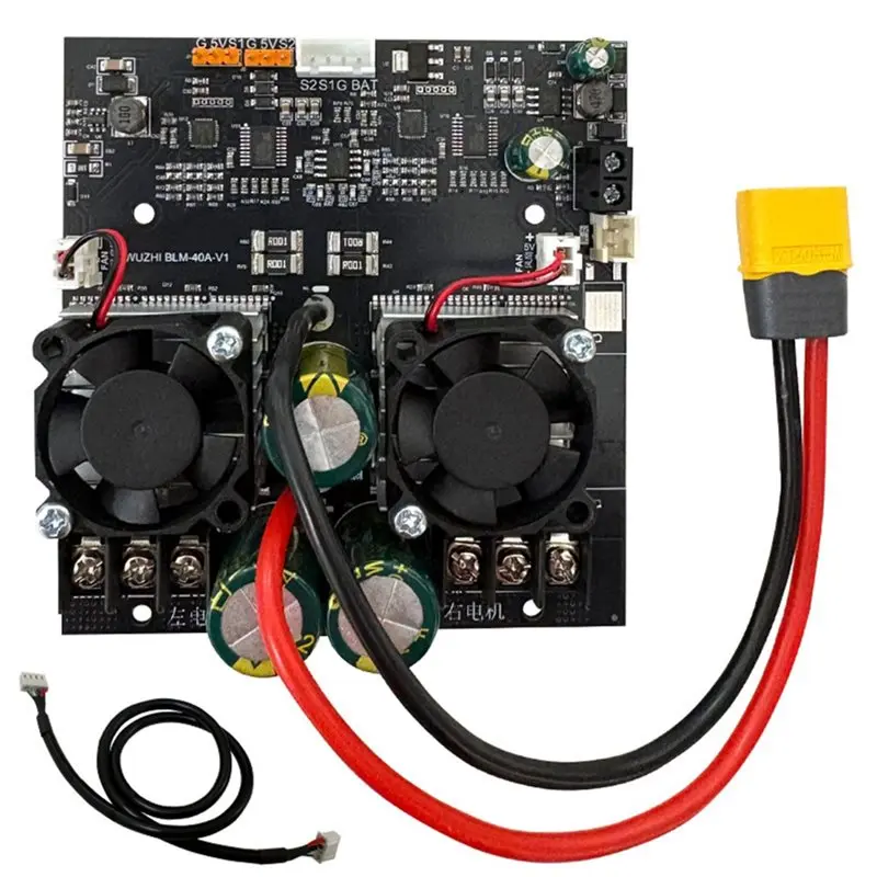 AT82-BLM-40A 80A 2400W Brushless Motor Controller Dual-Channel Bidirectional 7-30V Sensorless BLDC ESC