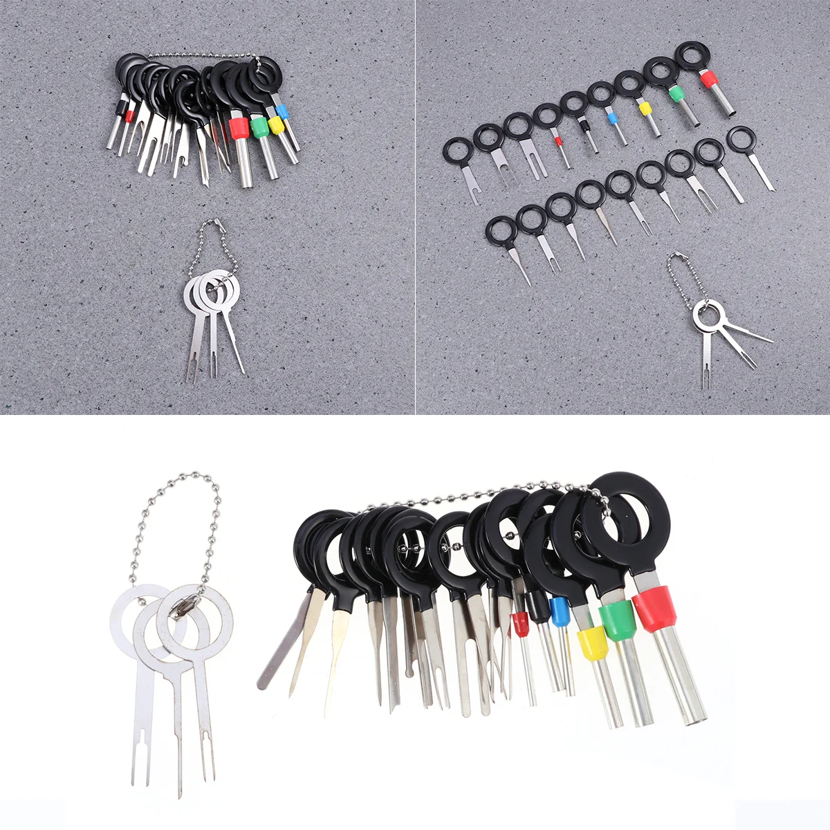 21 pçs terminal extrator ferramenta auto carro plug fio chicote de fios pino remoção 21 em 1 conector universal desmontagem conjunto pino liberação