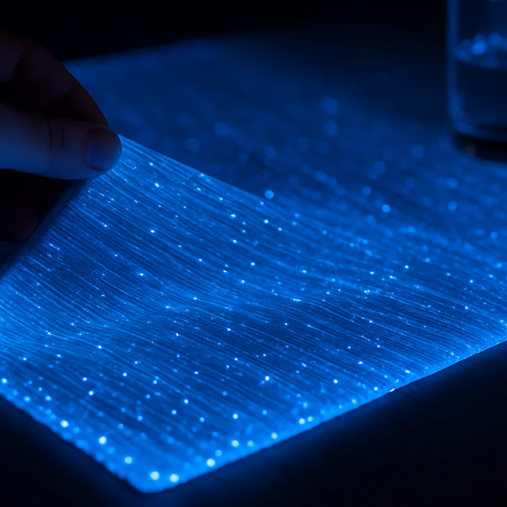 

2025 New Style High tech optic fiber luminous 7 color fabric clothes with fiber optic lighting