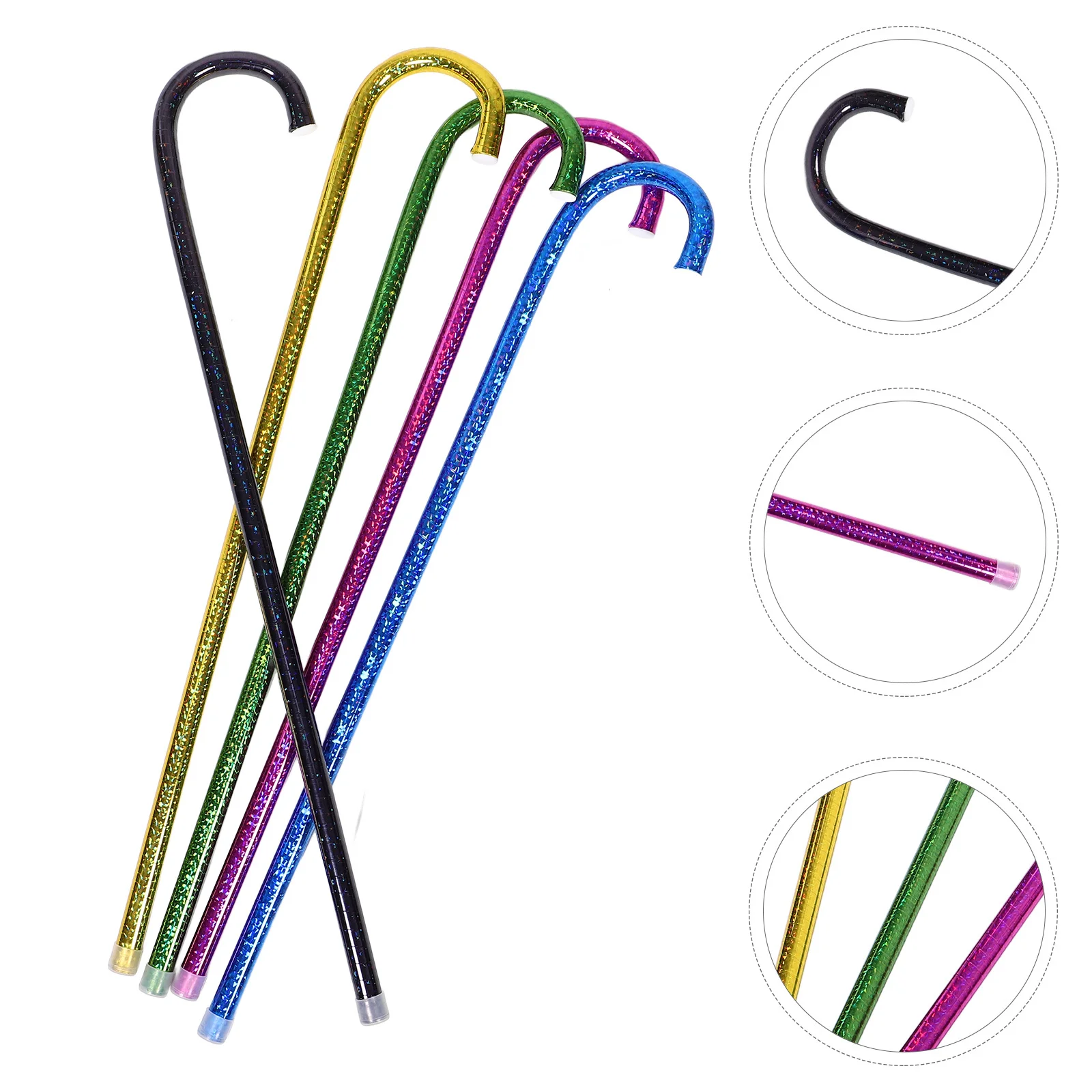 

5pcs Dance Crutches Kids Jazz Cane Props Lightweight Performance Accessories Cosplay Party Decorations Toddler Walking Sticks