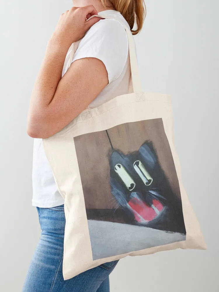 cat falling off table Tote Bag tote bag canvas bag luxury women Canvas Tote