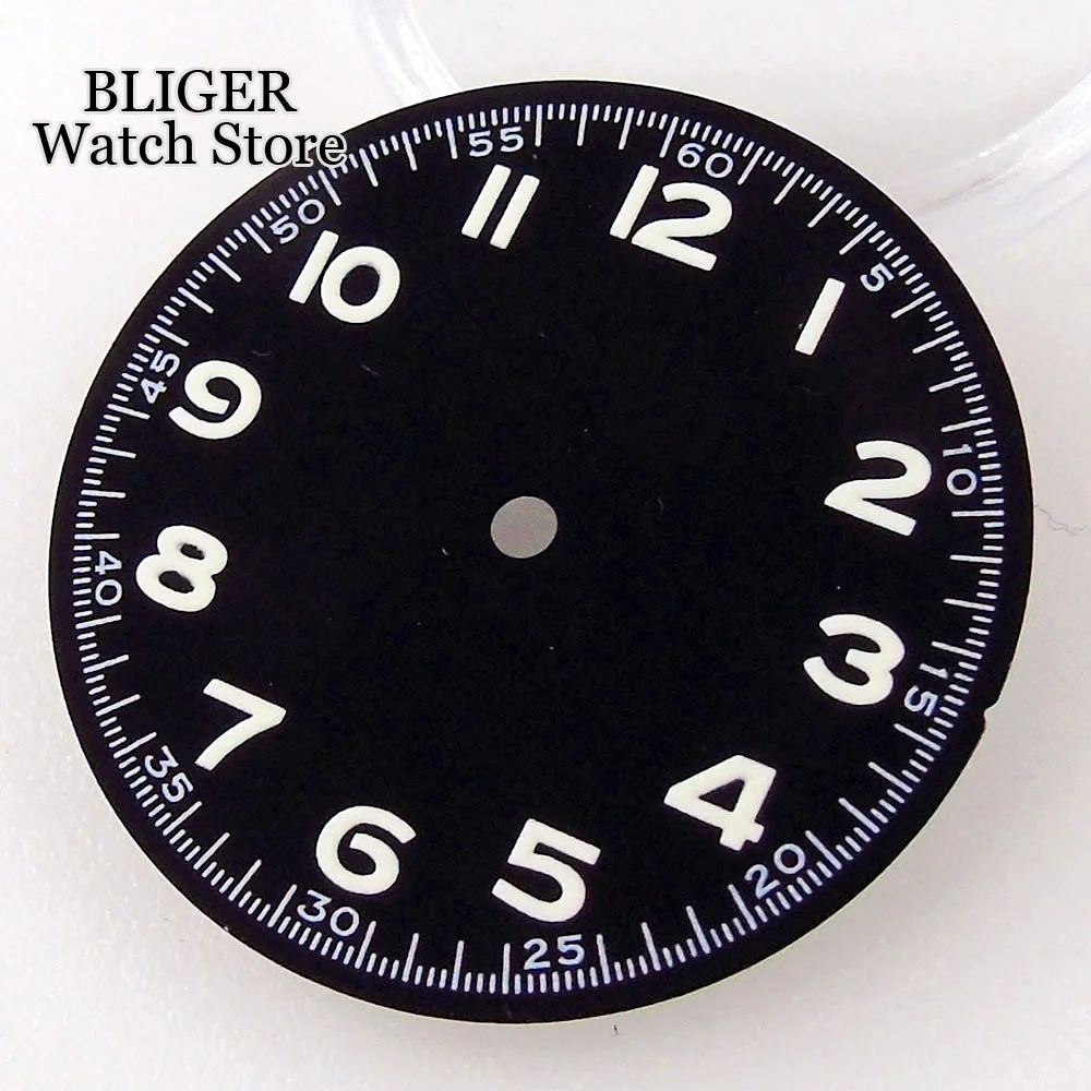 Neue 29mm Vintage Zifferblatt Zifferblatt Silber Uhr Hand fit nh35 nh35a nh36a automatische Herren uhr schwarz gelb weiß