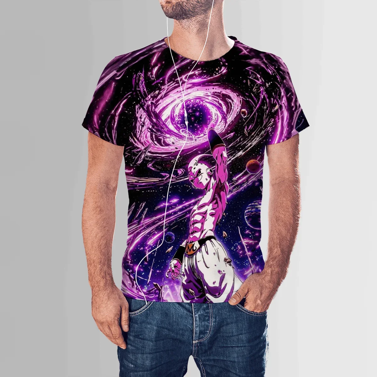 Nuevo Anime Dragon Ball Son Goku Majin Buu estampado 3D Cosplay camiseta para niños moda de verano Casual niño niña ropa Unisex para niños