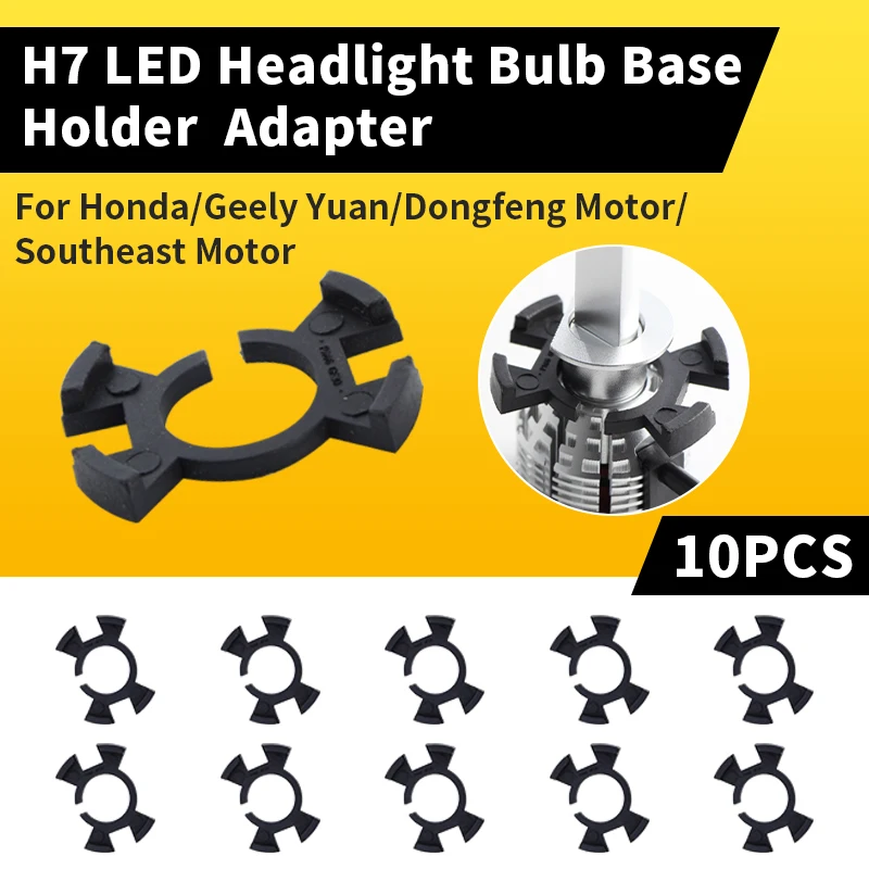 10Pcs H7 LED Scheinwerfer Birne Adapter Auto Licht Halter Sockel Basis Scheinwerfer deck Für Honda Prelude CR-V Odyssey Acura RSX Geely