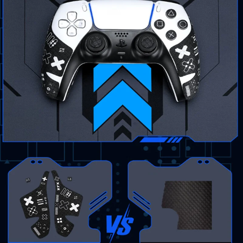 غطاء ملصق مطبوع مضاد للانزلاق لجهاز Playstaion 5 PS5 طقم جلدي متعدد الملمس لامتصاص العرق شريط مقابض مسبق القطع