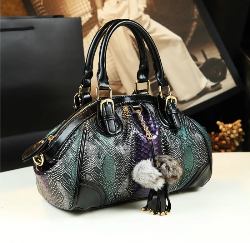 Luxury Genuine Leather Women Handbags Fashion Crocodile Pattern Lady Small Shoulder Messenger Bag Girl  Top Handle Tote Bags