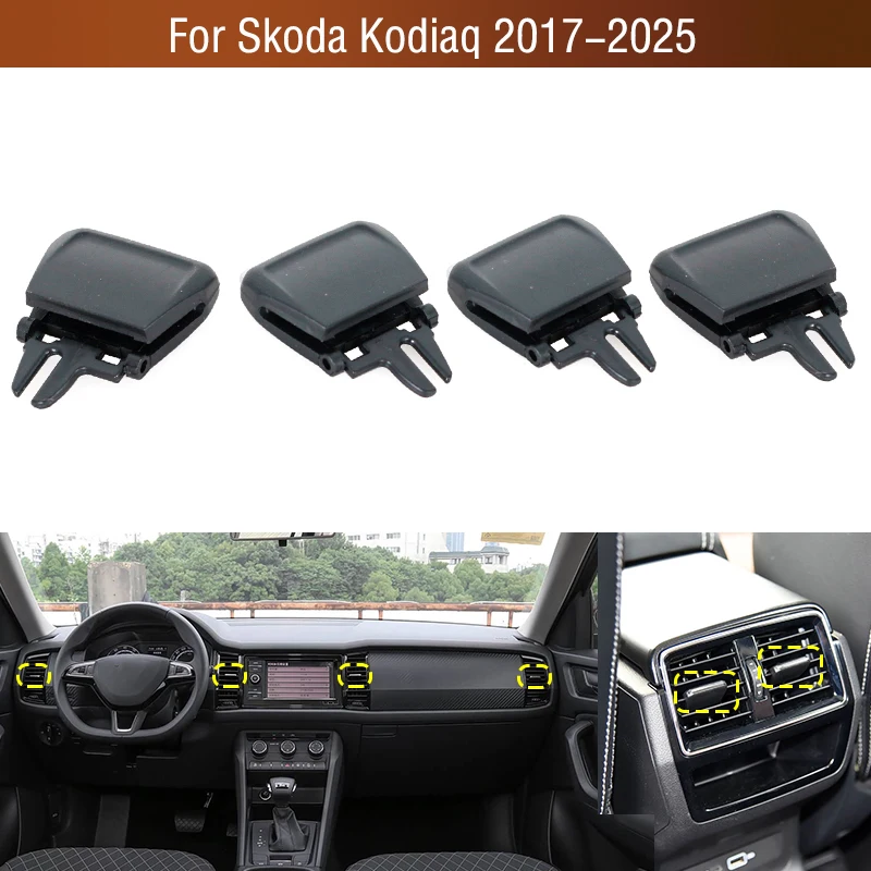 For Skoda Kodiaq 2017-2025 Front Dashboard Rear A/C Air Conditioning Outlet Air Conditioner Vents Clip 56G819701A 56G819702A
