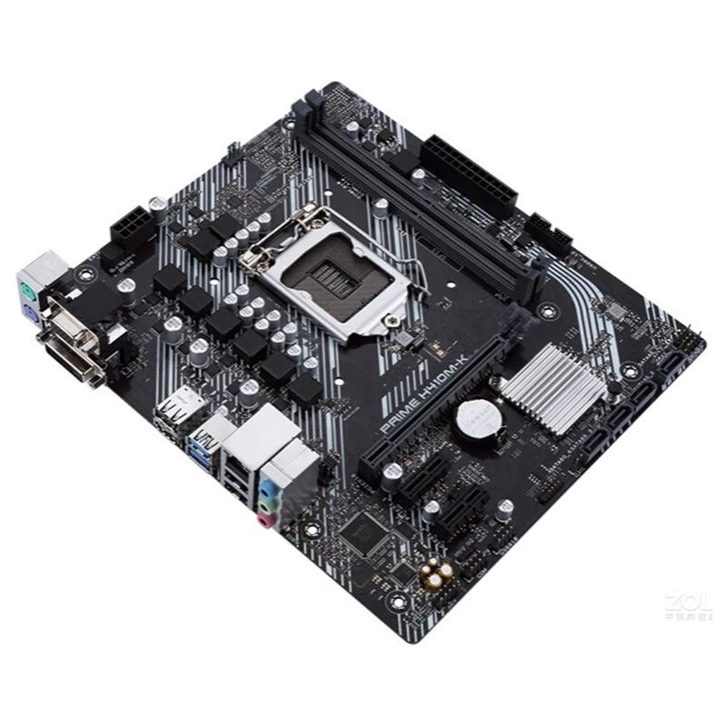 Usado para intel prime H410M-K placa-mãe original h410 ddr4 64gb lga 1200 usb3.0 sata3 pci-e 3.0 desktop mainboard