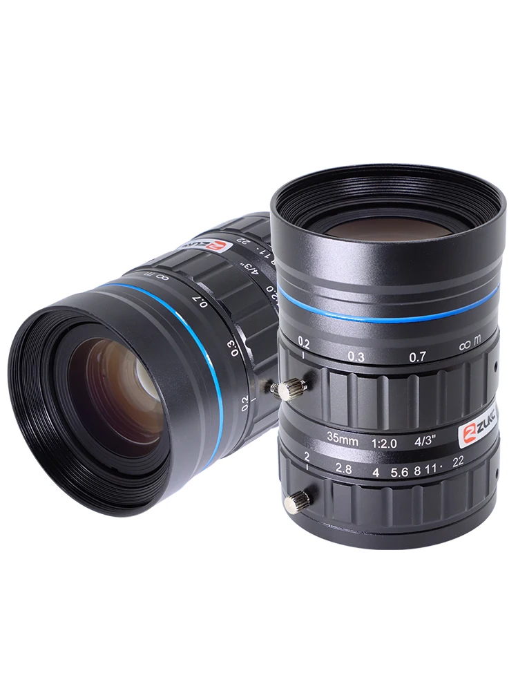 Industrial lens 35mm 4/3 inch large target surface 12 million pixel C-port manual aperture scanning lens CCD lens