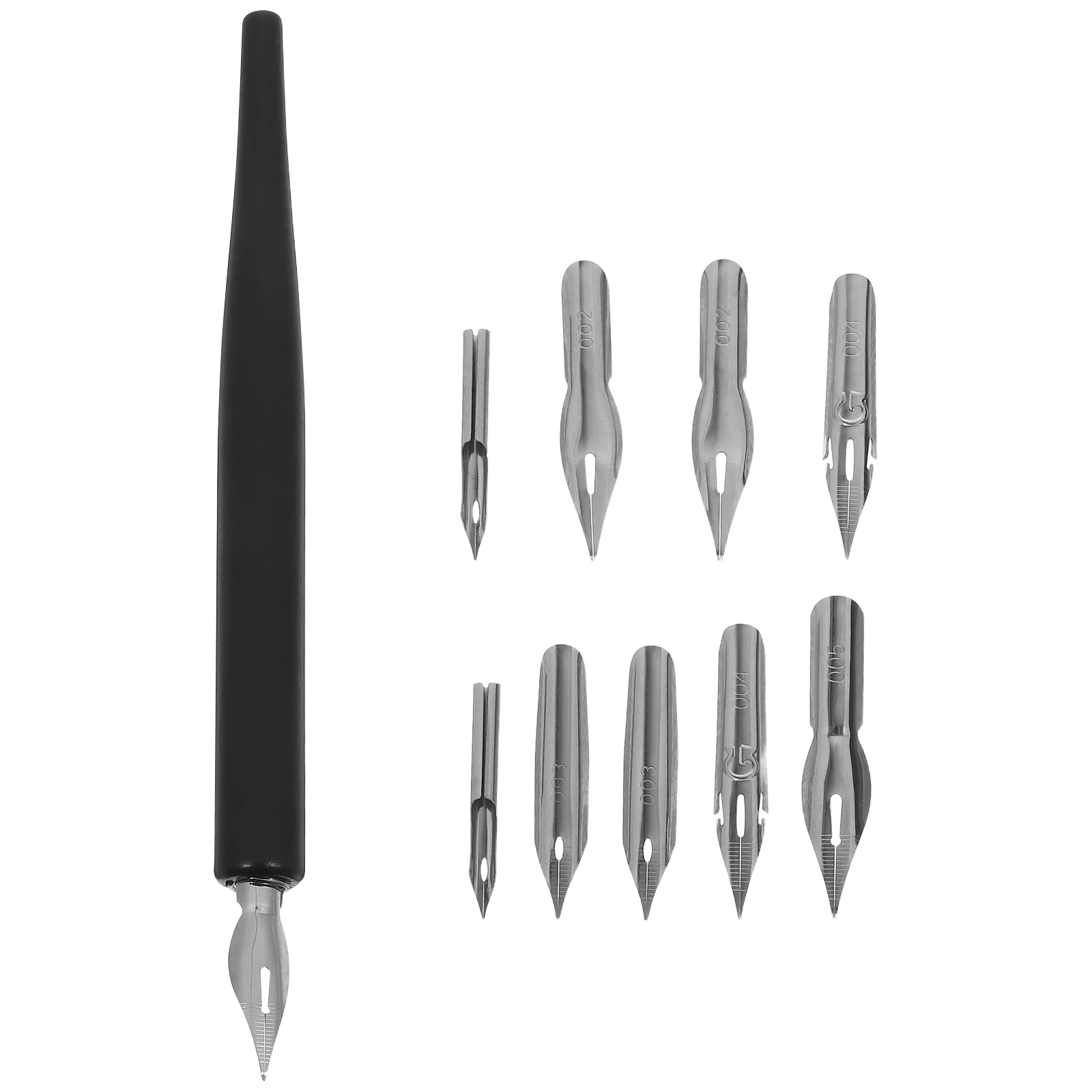 

Wooden Dip Pen Fountain Tips Nibs Drawing Black Ink Pens Calligraphy Spare Accessories