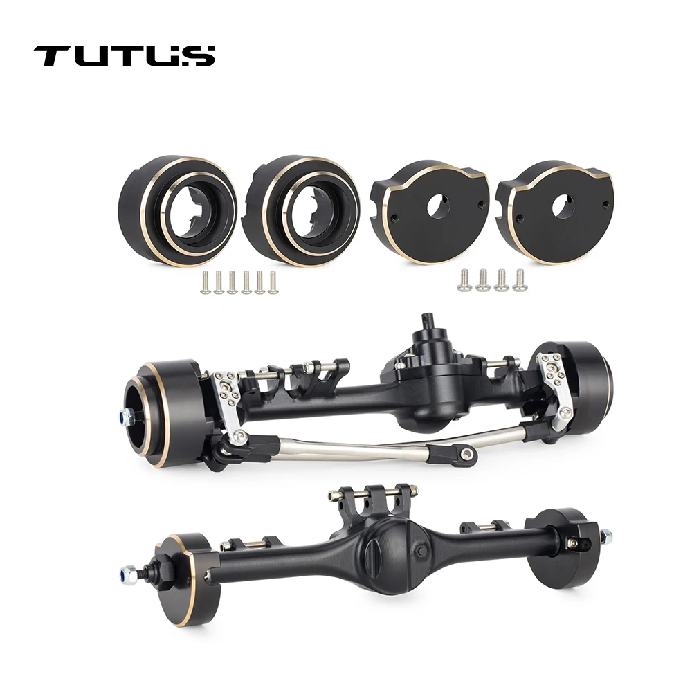 1/10 RC Crawler Vanquish H10 LCG Upgrade Parts Black Coated Brass Steering Knuckle Rear Axle Cap Weights