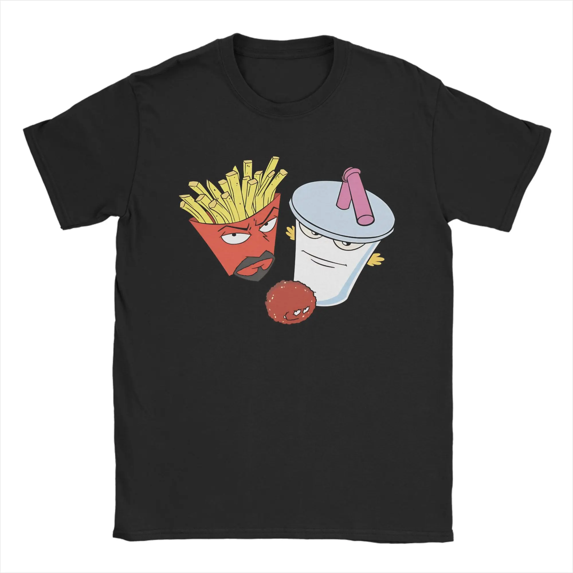 Leisure Frylock Meatwad Master Shake Aqua Teen Hunger Force T-Shirts Men Round Neck T Shirts  Short Sleeve Tee Shirt Clothing