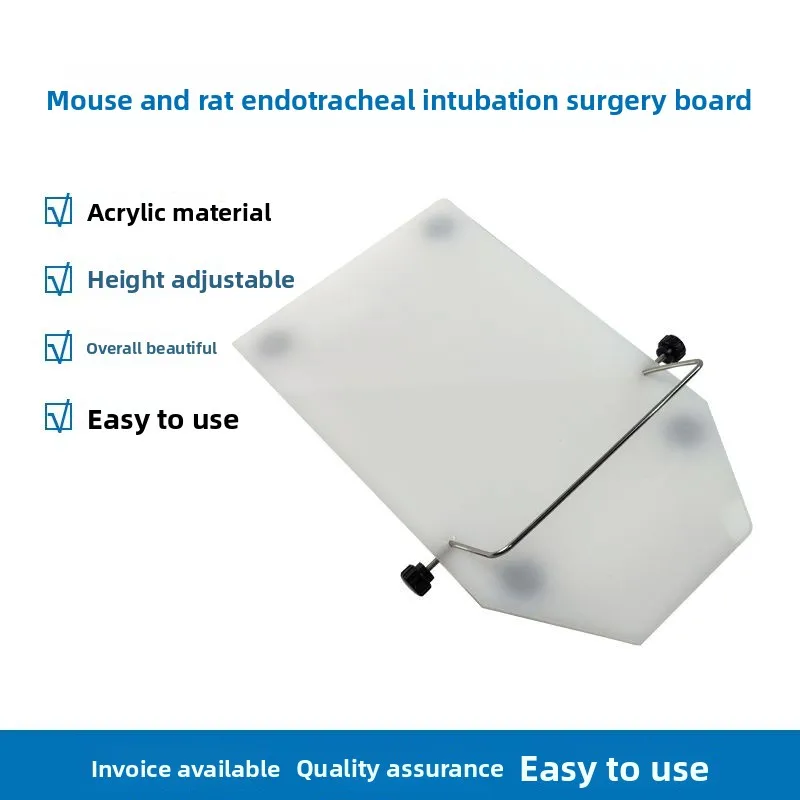 Acrylic Rat & Mouse Tracheal Intubation Platform, Secure Fixation Surgical Table for Small Animal Lab Experiments Professional