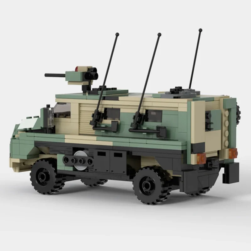 Military Car Model Moc Building Bricks Bushmaster Troop Carrier Technology Modular Blocks Gifts Christmas Toys DIY Sets Assembly