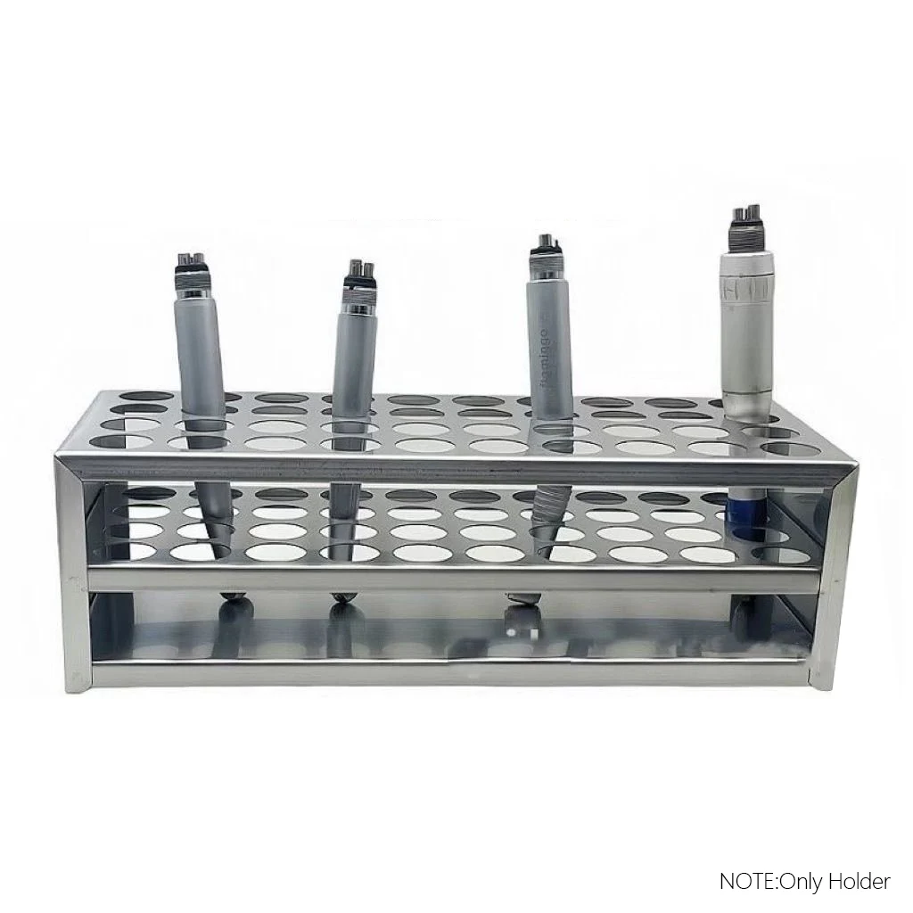 

12/40 Hole Dental Handpiece Lubrication Oil Holder Dentist Multifunctional Stainless Steel Test Tube Rack Laboratory Tool