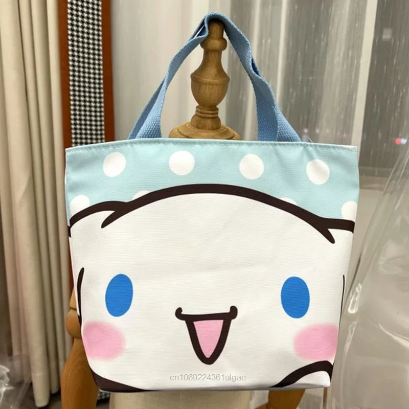 Sanrio-Bolso de lona informal para mujer, bolsa de almacenamiento de dibujos animados de Hello Kitty, bolso pequeño japonés Kawaii Y2k