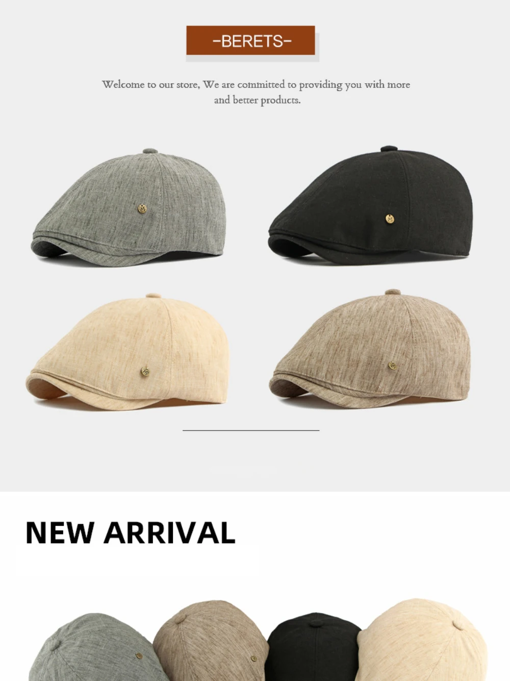 HT5100 Herren- und Damen-Baskenmützen, Vintage Künstler-Mütze, Frühling-Sommer Ivy Flatcap, Achteckige Baskenmütze für Männer und Frauen – Detail 2
