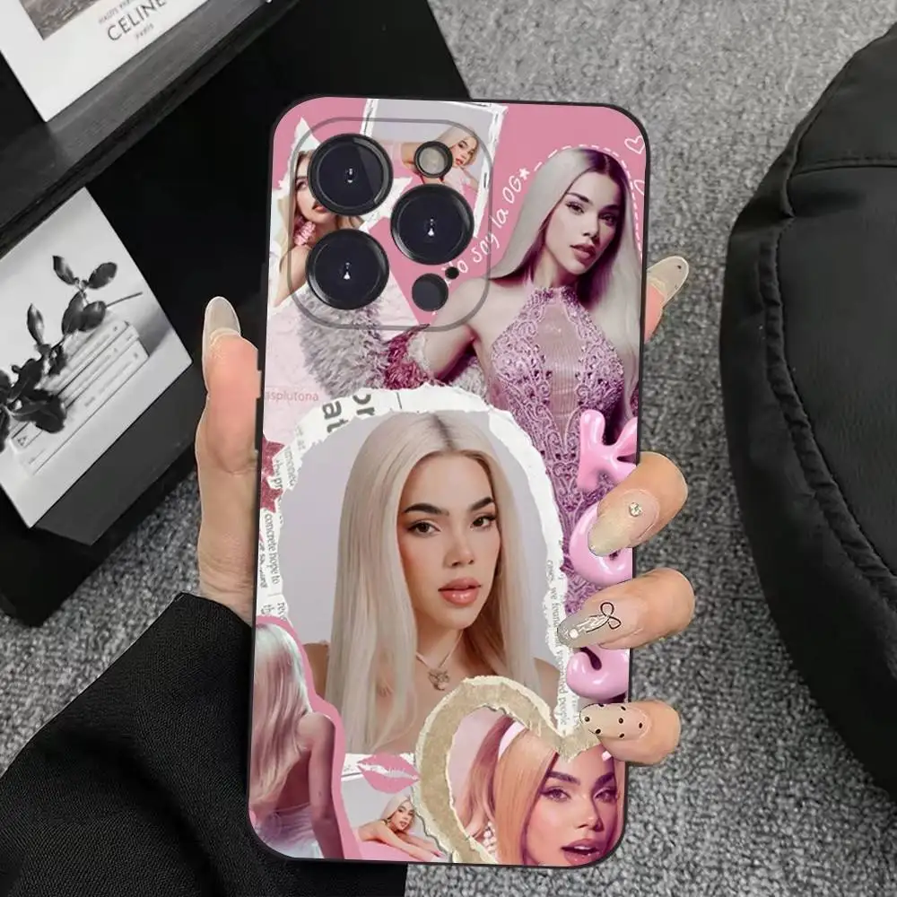 가수 K-Kenia OS 아이폰 케이스 (아이폰 17, 16, 15, 14, 13, 12, 11, 플러스, 프로 맥스, XS, X, XR, SE, 미니, 8, 7 호환) 부드러운 실리콘 블랙 커버