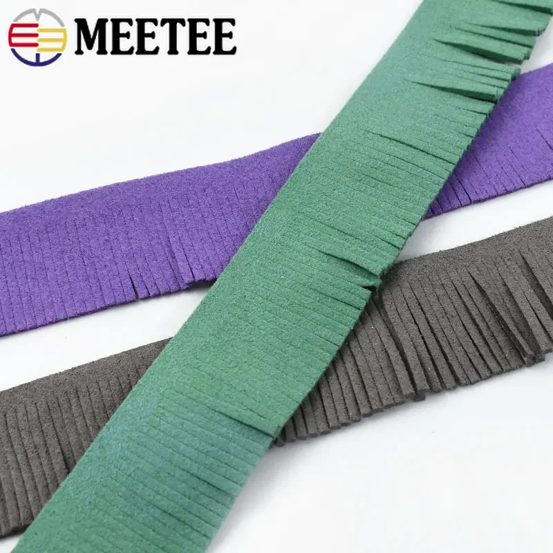 1Meter 30mm Leather Suede Tassel Fringe Trim Sewing Decorative Trimming Fabric Clothes Keychain Jewelry Pendant Accessories