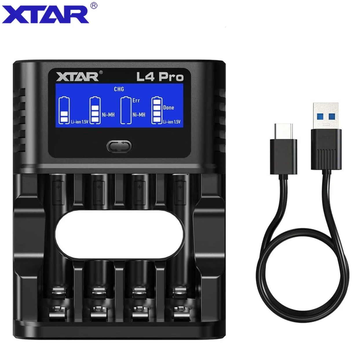XTAR L4 Pro الذكية شاحن بطارية تستر تجديد AA AAA 1.5 فولت ليثيوم أيون Ni-MH شاحن سريع إصلاح الحماية من الحرارة المنخفضة