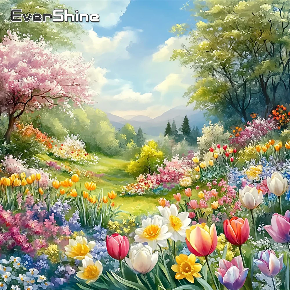 Evershine Diamant-Mosaik-Baum, Bild aus Strasssteinen, Malerei, Landschaft, Stickerei, Blume, Kreuzstich-Set, Heimdekoration