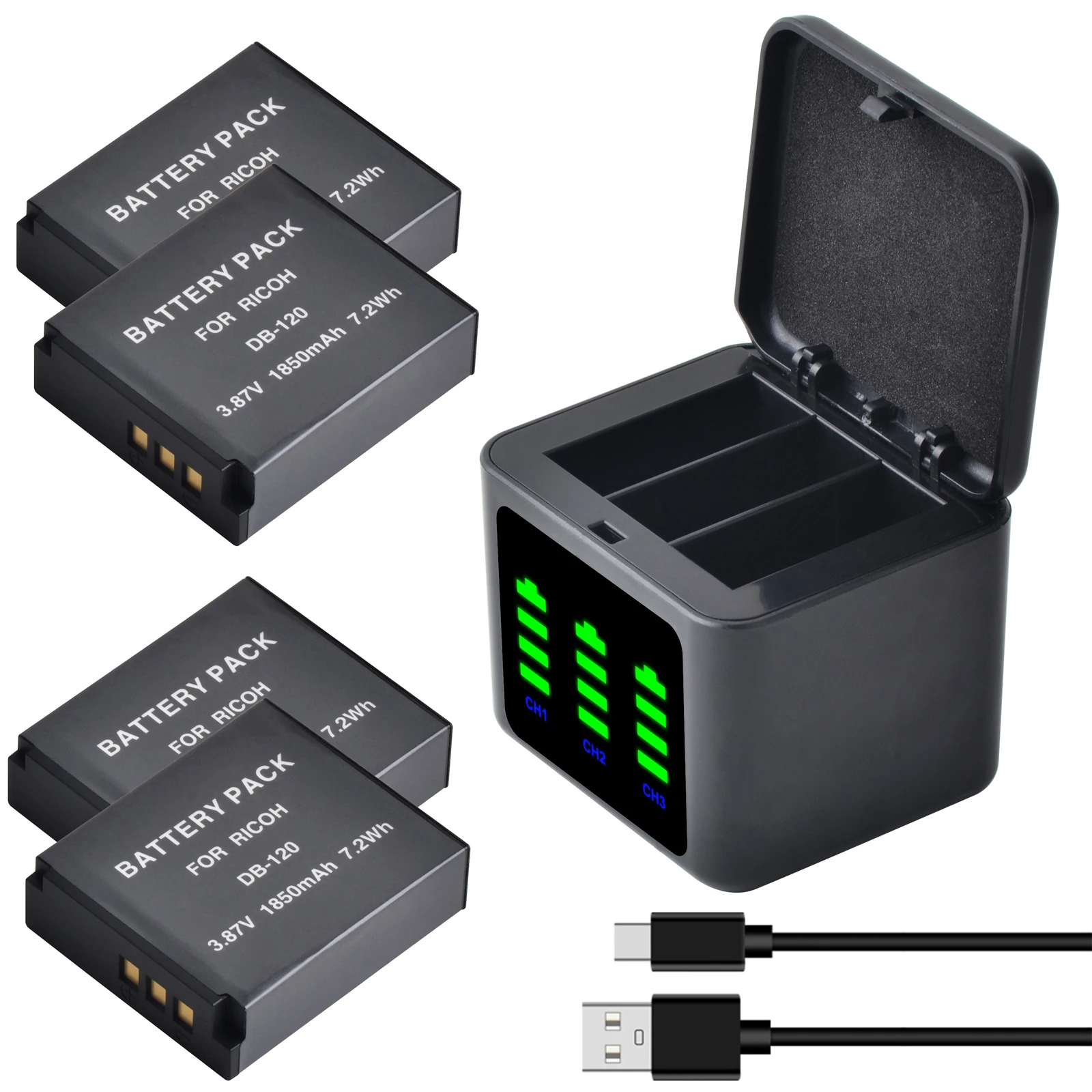 Rechargeable Lithium Batteries And Charger Box