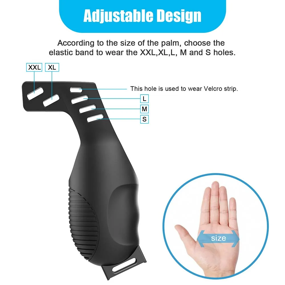 조정 가능한 너클 스트랩이 있는 핸들 컨트롤러 그립 커버, Oculus Quest 2 컨트롤러 보호 커버 보호대 호환