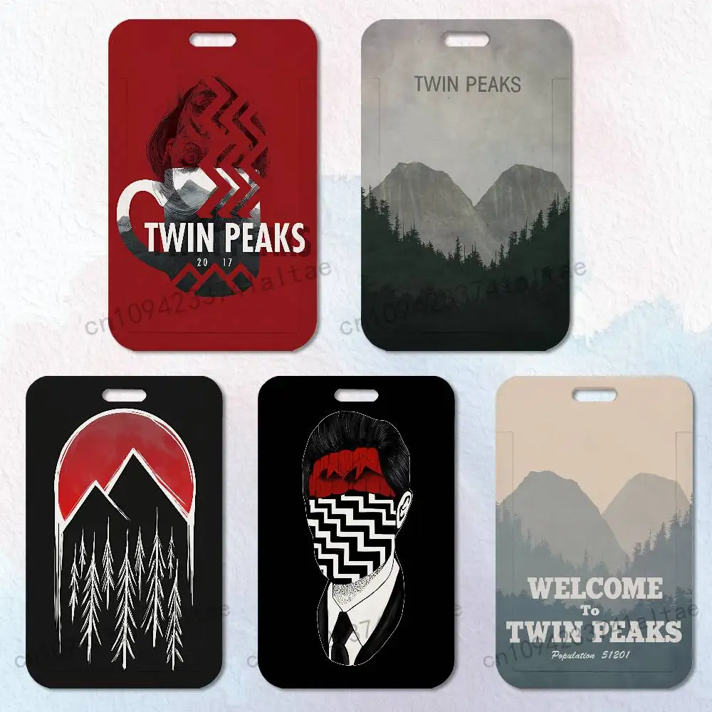 

W-Welcome To T-Twin P-Peaks Badge Holder Pass Bus Work Card Cover Chest Pocket Students Card Holder Small Gift
