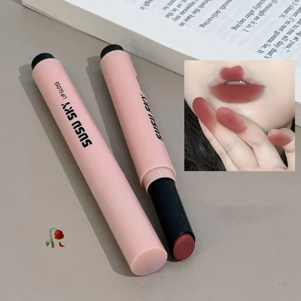 Korean Delicious Lipstick Matte Glitter,Mirror Glitter DuDu Dryness,Smooth Finish Lips,Hydrating Creates Application Plump V4K8