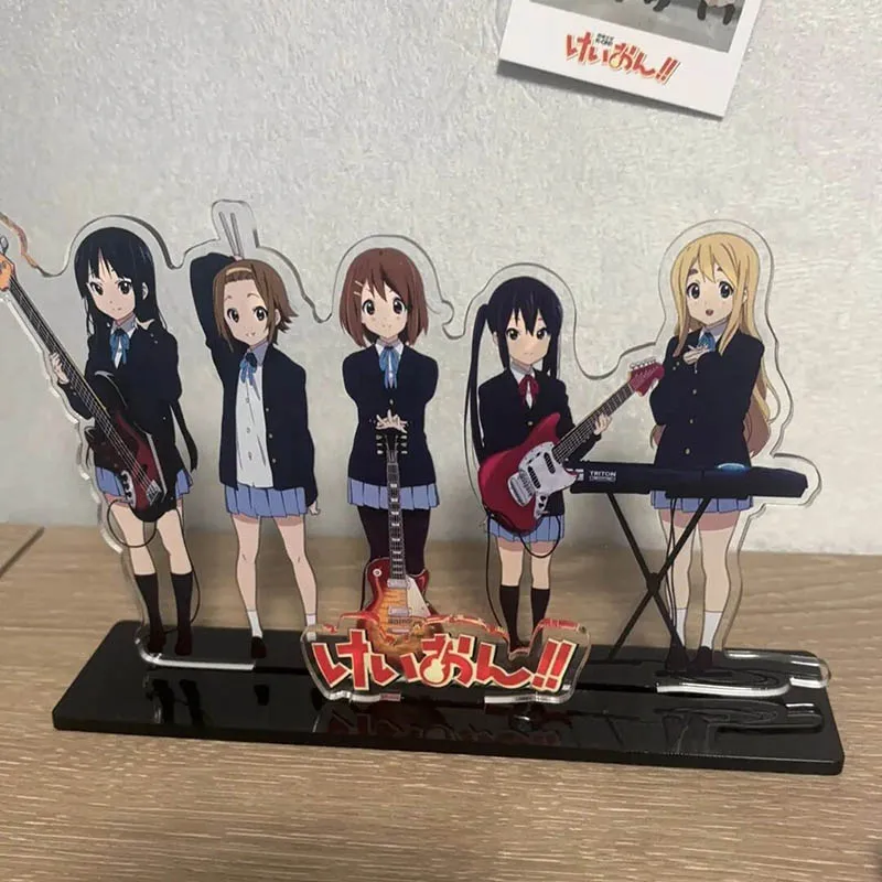 Anime K-ON Hirasawa Yui Akiyama Mio Tainaka Ritsu Kotobuki Tsumugi Nakano Azusa Cosplay plaque debout Figure support ornement