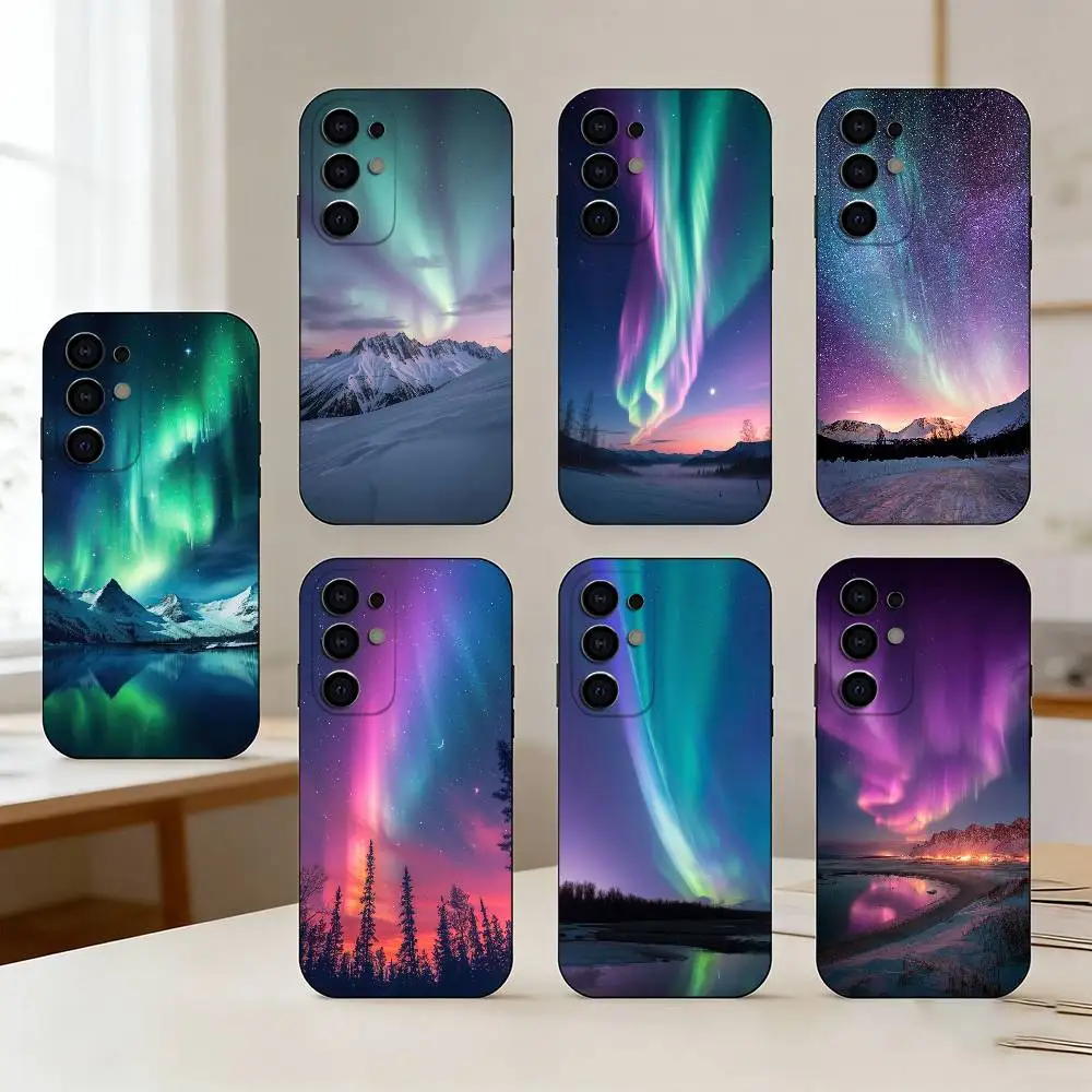 

Aurora beautiful scenery Phone Case For Samsung S25,S24,S21,S22,S23,S30,Ultra,S20,Plus,Fe,Lite Black Shell