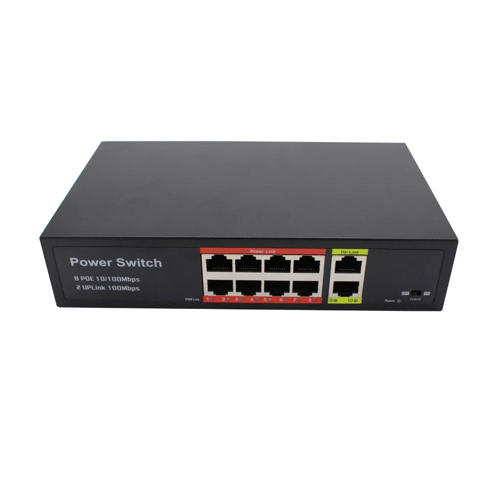 10/100M 8 Port POE Switch 48V IP Camera Compatible Unmanaged Ethernet Switch with 1.6G Capacity in Stock
