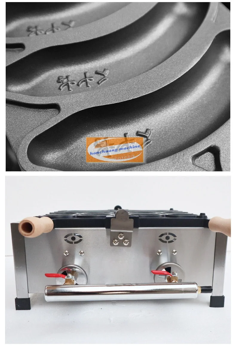 Commercial Stainless Steel Rectangle Waffle Maker 2pcs Non-Stick