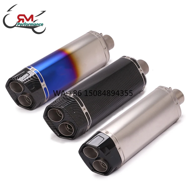 High Performance Racing 51mm Universal Dual Side Slip-On Exhaust Pipe for TNT 300 Ninja 250 R6 S1000RR ZX6R Z900 ER6N MT07 MT09