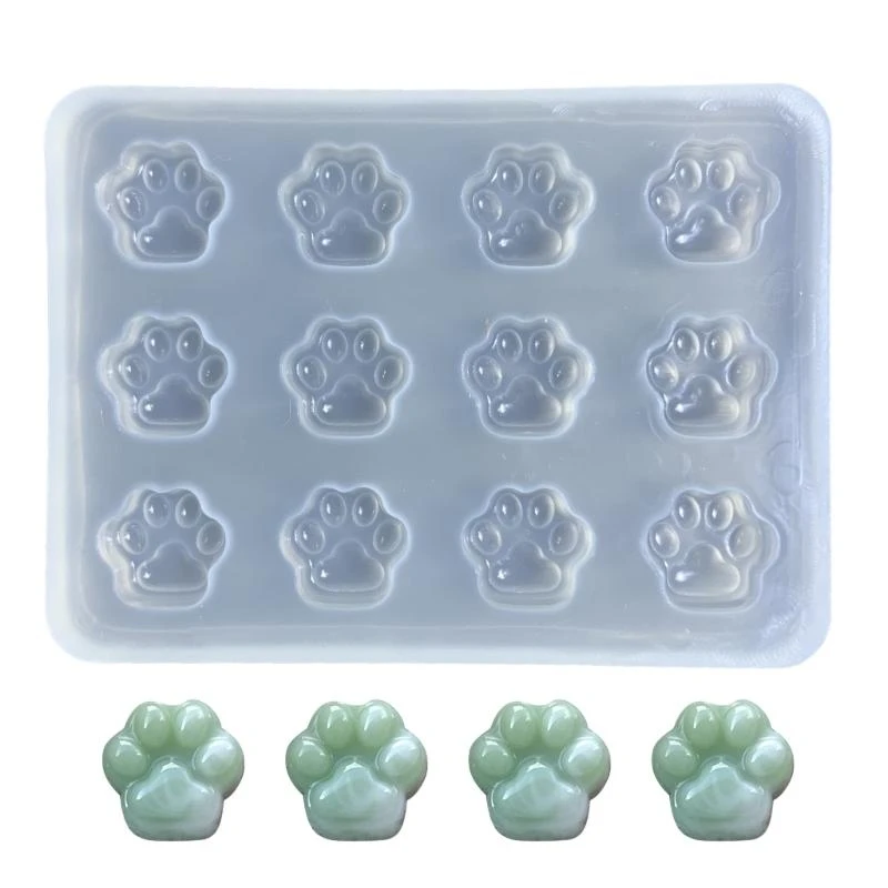 

652F Paw Silicone Resin Molds Animal Claw Epoxy Casting Mold 3D-Footprint Epoxy Resin Mold Keychain Pendant Clay Mold
