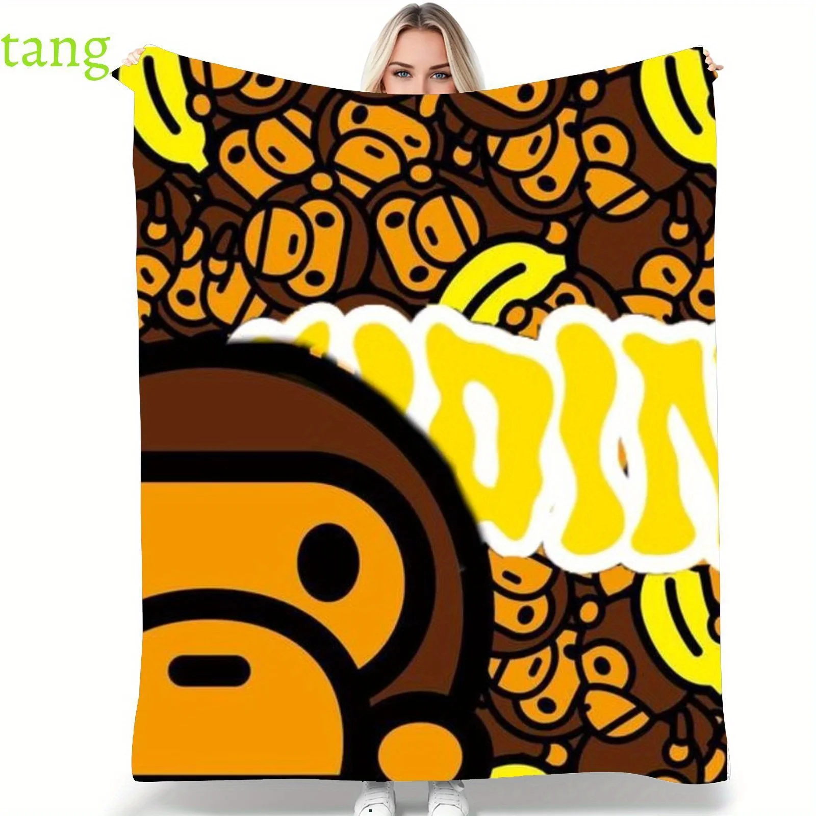 Miniature cartoon animated Flannel printed blanket suitable for all seasons suitable for living room office sofa and travel