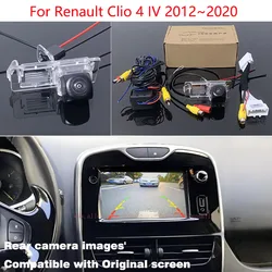 Car Rear View Camera For Renault Clio 4 IV 2012~2020 Connect Original Factory Screen OEM Media Nav License Plate Light Camera