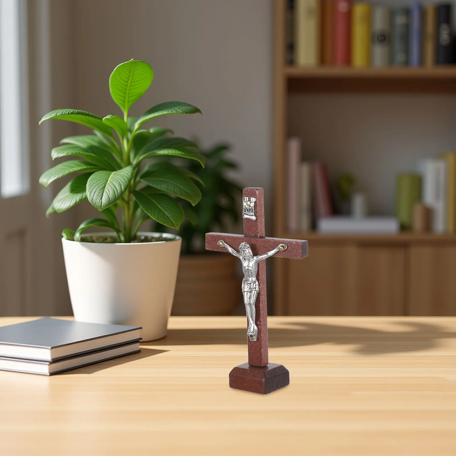 

3Pcs Wooden Cross for Table Display - Stylish Religious Standing Cross Decor for Home Church Use Prayer Wood Crosses