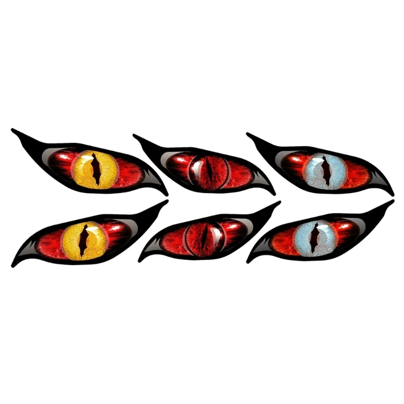 

Upgraded Zombie Series Red Evil Eye Decal Sticker Waterproof Window Sticker 12/20cm Length fits for Motorcycle Vehicles