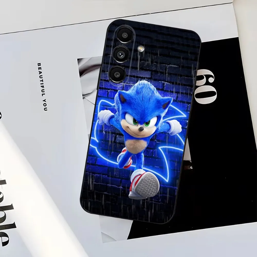 S-Sonics H-Hedgehogs Phone Case For Samsung S25,S24,S23,S22,S21,S20,S10,Ultra,Plus,Lite,FE,Soft Silicone Black Cover