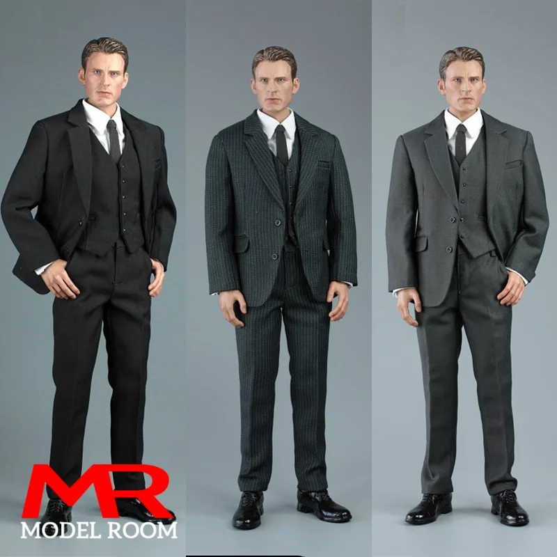 

VORTOYS V1015 1/6 Male Suit Clothes Vest Tie Belt Leather Shoes Set Model for 12'' Muscle Man Action Figure Body Dolls