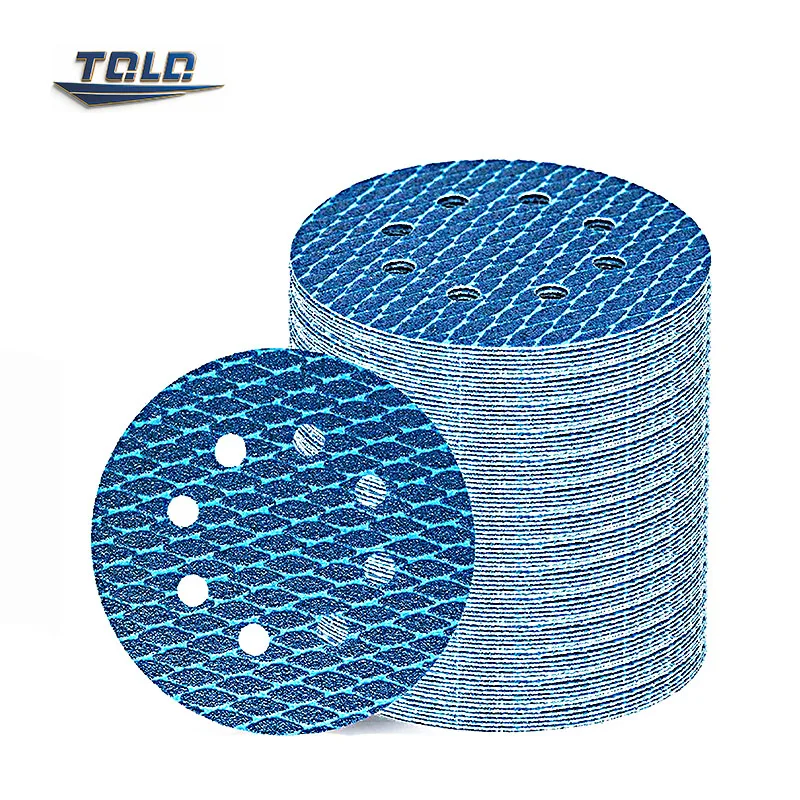 

5 Inch 125mm Blue Fish Scale Sandpaper Sanding Disc Anti-clogging, Wear-resistant, Polishing Abrasive Tools Dremel Accessories